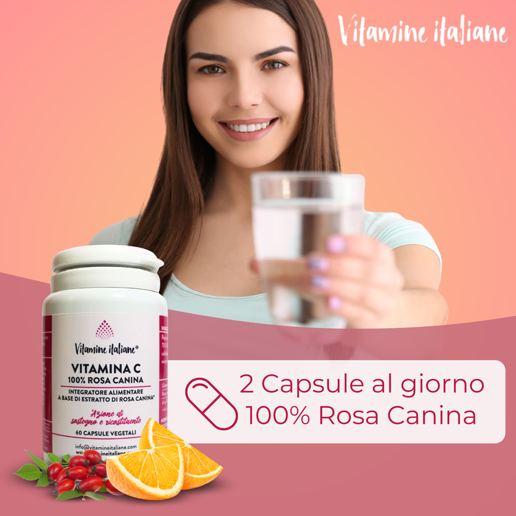 Vitamina C. Rosa Canina 100%