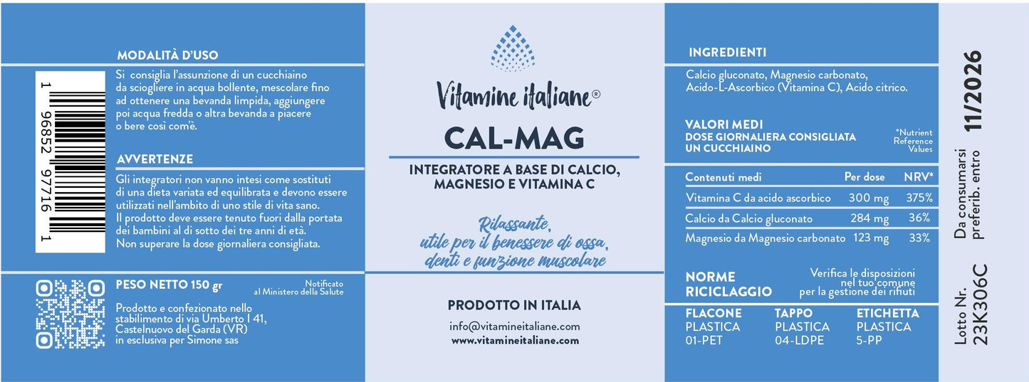 CalMag - Calcium and Magnesium with Vitamin C.