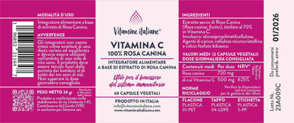 Vitamina C. Rosa Canina 100%