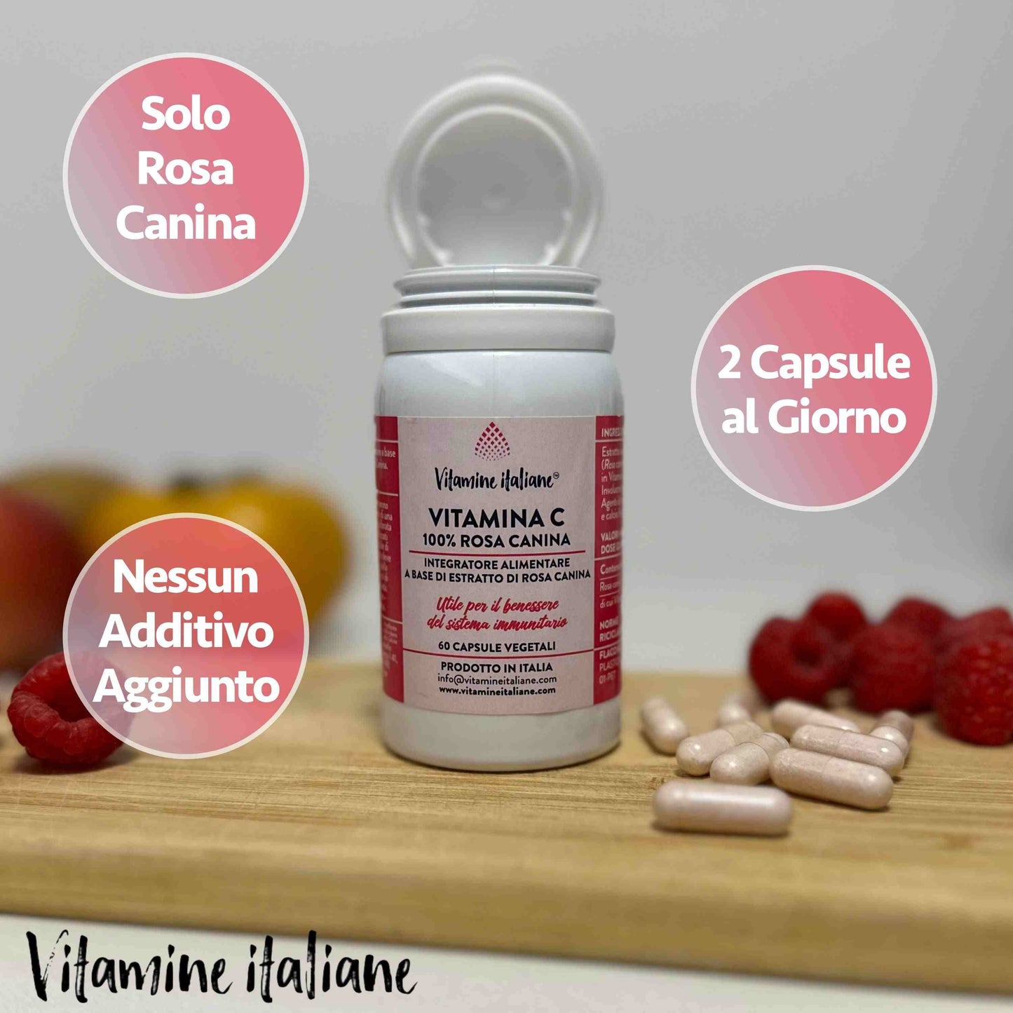 Vitamina C. Rosa Canina 100%